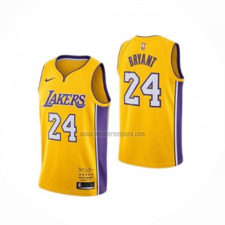 Camiseta Los Angeles Lakers Kobe Bryant NO 24 Retirement 2017-2018 Amarillo