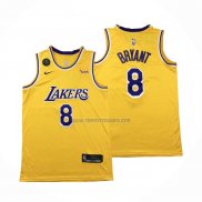 Camiseta Los Angeles Lakers Kobe Bryant NO 8 Retro Amarillo