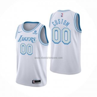 Camiseta Los Angeles Lakers Personalizada Ciudad 2021-22 Blanco