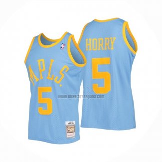 Camiseta Los Angeles Lakers Robert Horry NO 5 Mitchell & Ness 2001-02 Azul