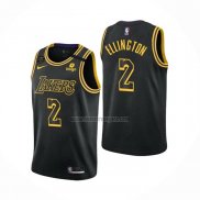 Camiseta Los Angeles Lakers Wayne Ellington NO 2 Mamba 2021-22 Negro