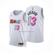 Camiseta Miami Heat Bam Adebayo NO 13 Ciudad 2022-23 Blanco