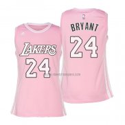 Camiseta Mujer Los Angeles Lakers Kobe Bryant NO 24 Rosa