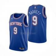 Camiseta New York Knicks RJ Barrett NO 9 Statement 2020-21 Azul