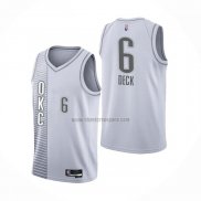 Camiseta Oklahoma City Thunder Gabriel Deck NO 6 Ciudad 2021-22 Blanco