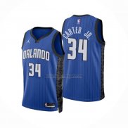 Camiseta Orlando Magic Wendell Carter JR. NO 34 Statement 2022-23 Azul