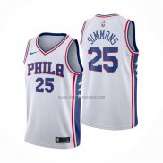 Camiseta Philadelphia 76ers Ben Simmons NO 25 Association Blanco