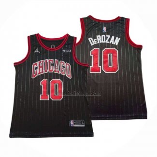 Camiseta Chicago Bulls Demar Derozan NO 10 Statement 2020-21 Negro