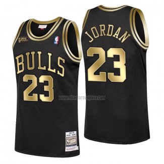 Camiseta Chicago Bulls Michael Jordan NO 23 1998 NBA Fianls Retro Negro