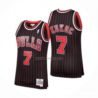 Camiseta Chicago Bulls Toni Kukoc NO 7 Mitchell & Ness 1995-96 Negro