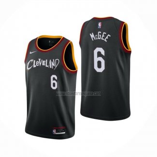 Camiseta Cleveland Cavaliers JaVale McGee NO 6 Ciudad 2020-21 Negro