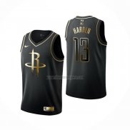 Camiseta Golden Edition Houston Rockets James Harden NO 13 Negro