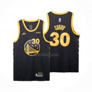 Camiseta Golden State Warriors Stephen Curry NO 30 FMVP 2022 Negro