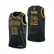 Camiseta Los Angeles Lakers Kendrick Nunn NO 12 Mamba 2021-22 Negro