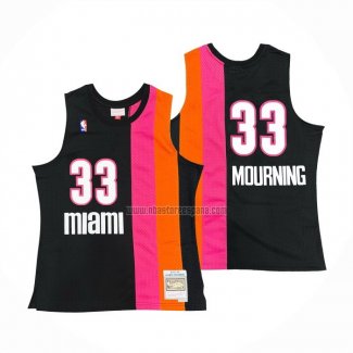 Camiseta Miami Floridians Alonzo Mourning NO 33 Hardwood Classics Throwback Negro