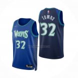 Camiseta Minnesota Timberwolves Anthony Towns NO 32 Ciudad 2021-22 Azul