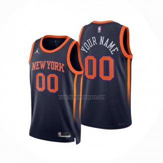 Camiseta New York Knicks Personalizada Statement 2022-23 Negro