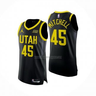 Camiseta Utah Jazz Donovan Mitchell NO 45 Statement Autentico 2022-23 Negro