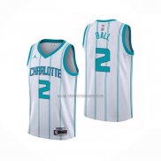 Camiseta Charlotte Hornets LaMelo Ball NO 2 Hardwood Classics 2020-21 Blanco