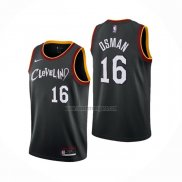 Camiseta Cleveland Cavaliers Cedi Osman NO 16 Ciudad 2020-21 Negro