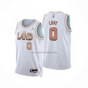 Camiseta Cleveland Cavaliers Kevin Love NO 0 Ciudad 2022-23 Blanco