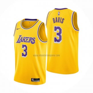 Camiseta Los Angeles Lakers Anthony Davis NO 3 Icon 2020-21 Amarillo