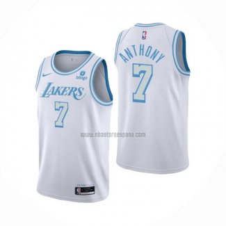 Camiseta Los Angeles Lakers Carmelo Anthony NO 7 Ciudad 2021-22 Blanco