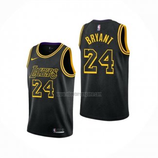 Camiseta Los Angeles Lakers Kobe Bryant NO 24 Ciudad 2017-18 Negro