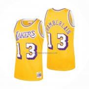 Camiseta Los Angeles Lakers Wilt Chamberlain NO 13 Mitchell & Ness 1971-72 Amarillo