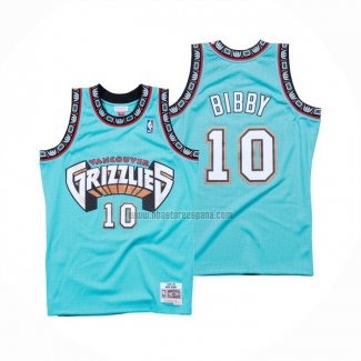 Camiseta Memphis Grizzlies Mike Bibby NO 10 Hardwood Classics Throwback Verde