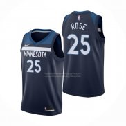 Camiseta Minnesota Timberwolves Derrick Rose NO 25 Icon Azul