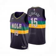 Camiseta New Orleans Pelicans Jose Alvarado NO 15 Ciudad 2022-23 Violeta