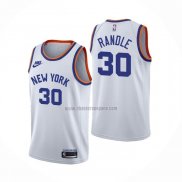 Camiseta New York Knicks Julius Randle NO 30 75th Anniversary Blanco