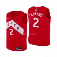 Camiseta Nino Toronto Raptors Kawhi Leonard NO 2 Earned 2018-19 Rojo