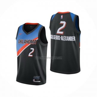 Camiseta Oklahoma City Thunder Shai Gilgeous-Alexander NO 2 Ciudad 2020-21 Negro