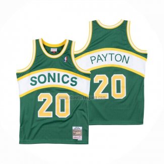 Camiseta Seattle SuperSonics Gary Payton NO 20 Historic Retro Verde