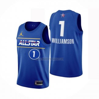 Camiseta All Star 2021 Orleans Pelicans Zion Williamson NO 1 Azul