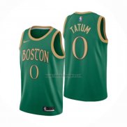 Camiseta Boston Celtics Jayson Tatum NO 0 Ciudad Verde