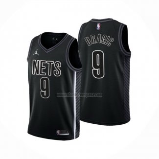 Camiseta Brooklyn Nets Goran Dragic NO 9 Statement 2022-23 Negro