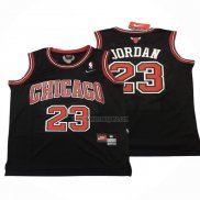 Camiseta Chicago Bulls Michael Jordan NO 23 Retro Negro3