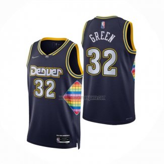 Camiseta Denver Nuggets Jeff Green NO 32 Ciudad 2021-22 Azul