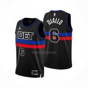 Camiseta Detroit Pistons Hamidou Diallo NO 6 Statement 2022-23 Negro