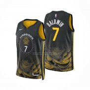 Camiseta Golden State Warriors Patrick Baldwin NO 7 Ciudad 2022-23 Negro