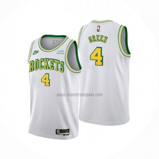 Camiseta Houston Rockets Jalen Green NO 4 Classic 2022-23 Blanco