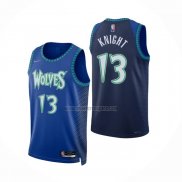 Camiseta Minnesota Timberwolves Nathan Knight NO 13 Ciudad 2021-22 Azul