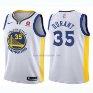 Camiseta Nino Golden State Warriors Kevin Durant NO 35 2017-18 Blanco