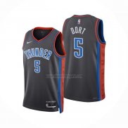 Camiseta Oklahoma City Thunder Luguentz Dort NO 5 Ciudad 2022-23 Gris