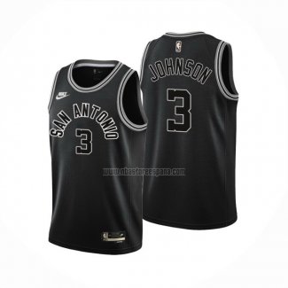 Camiseta San Antonio Spurs Keldon Johnson NO 3 Classic 2022-23 Negro