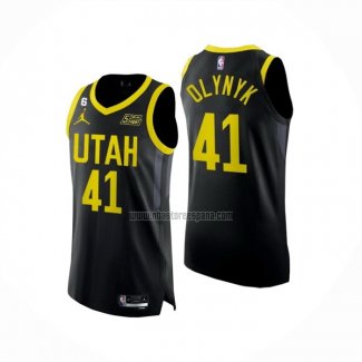 Camiseta Utah Jazz Kelly Olynyk NO 41 Statement Autentico 2022-23 Negro