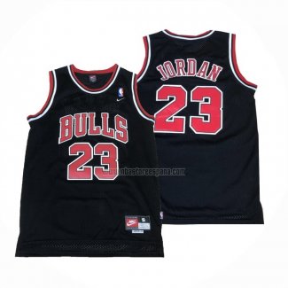 Camiseta Chicago Bulls Michael Jordan NO 23 Retro Negro2